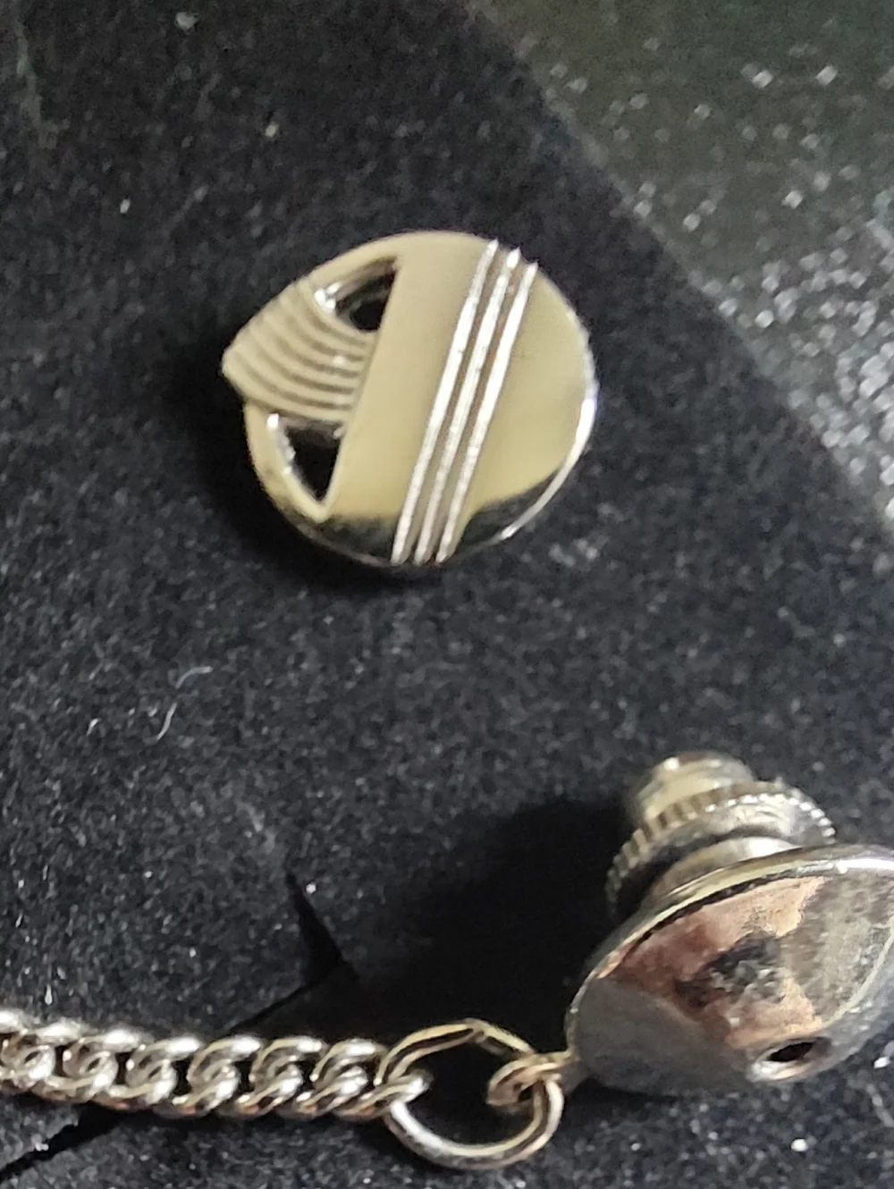 Vintage Tie Tacks, Two Silvertone, One Goldtone, Estate Jewelry